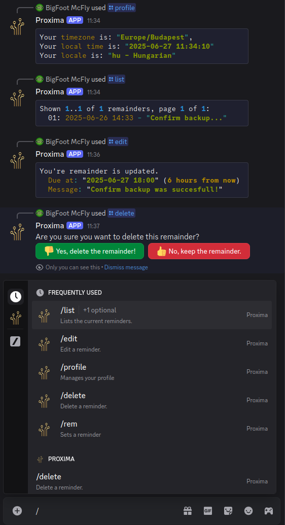 Discord Bot screenshot